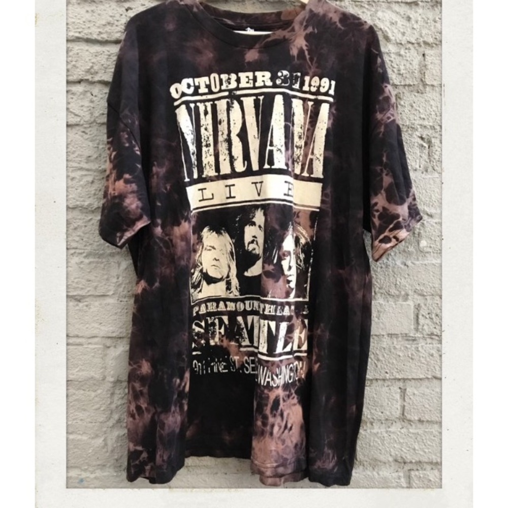 Nirvana acid washed t shirt
